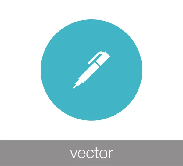 Pen flat icon — Stock Vector