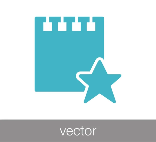 Nota Icono plano — Vector de stock