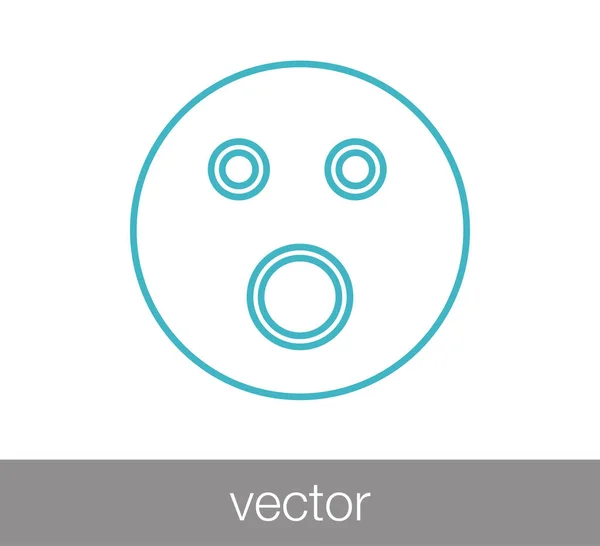 Icono de la cara sorprendida — Vector de stock