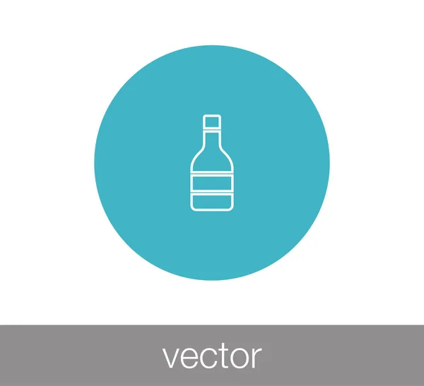 Icono plano de botella — Vector de stock