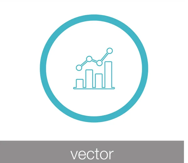 Ícone de gráfico de barras — Vetor de Stock