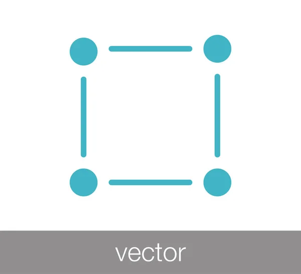 Ícone de área selecionada — Vetor de Stock