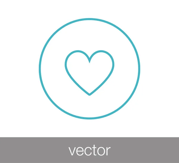 Corazón icono web — Vector de stock