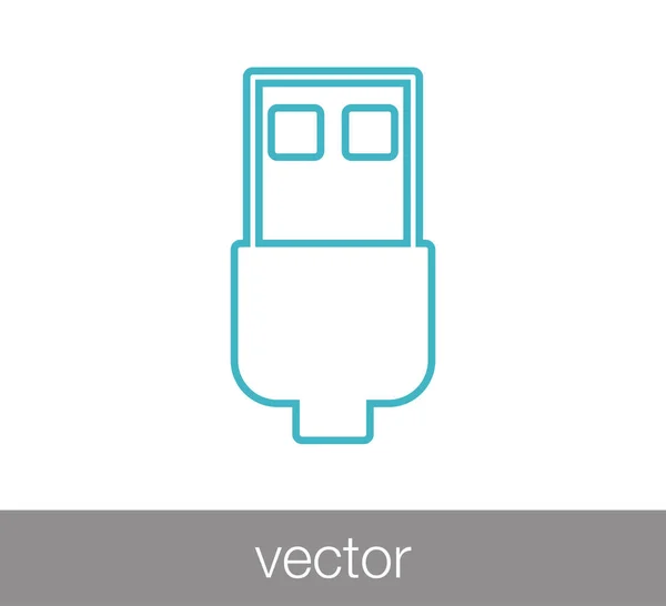 USB web icon — Stock Vector