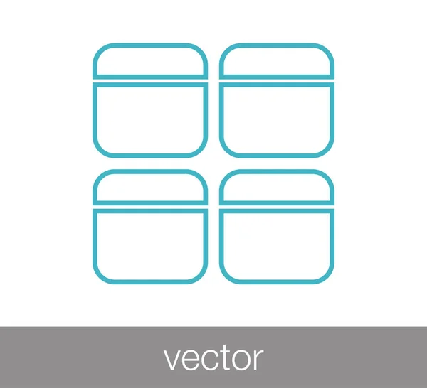 Código ícone da janela —  Vetores de Stock