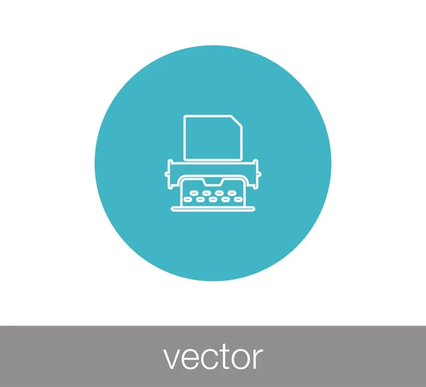 Vintage typewriter icon — Stock Vector