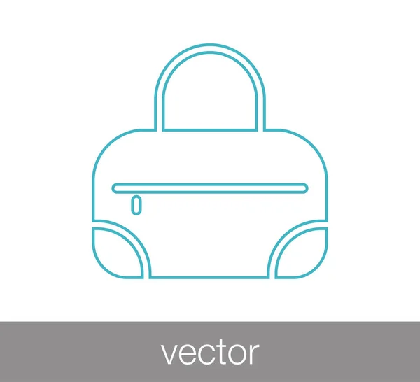 Icono del bolso de mano . — Vector de stock