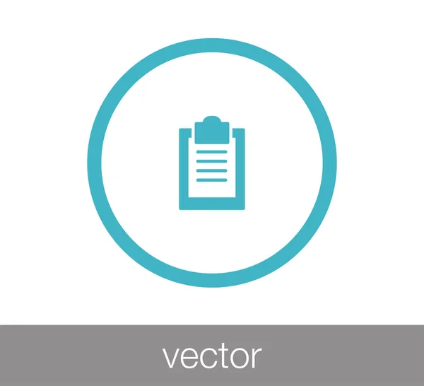 Nota Icono plano — Vector de stock