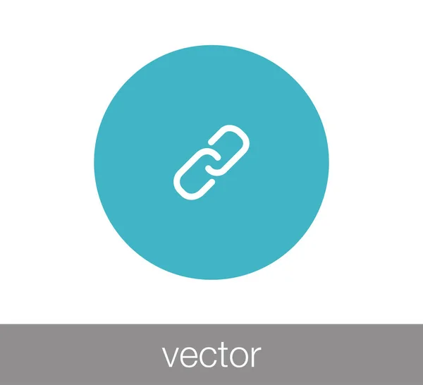 Enlace icono plano — Vector de stock