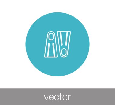 Dalış paletleri simgesi.