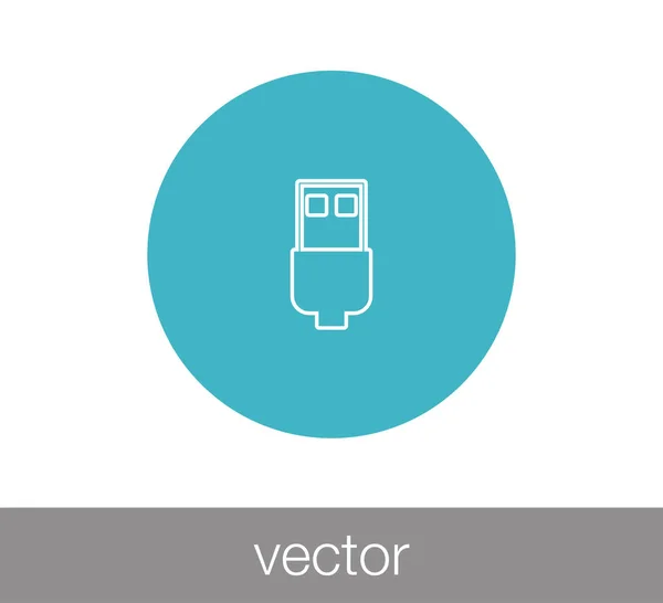 Ícone web usb — Vetor de Stock