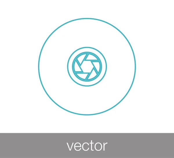 Obturateur icône plate — Image vectorielle