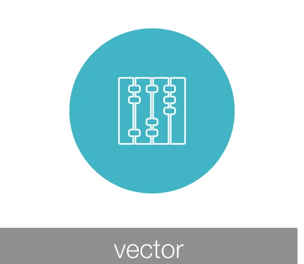 Калькулятор плоской иконы — стоковый вектор