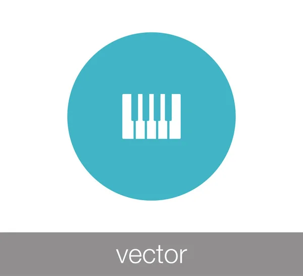 Zongora aláírás ikonra — Stock Vector