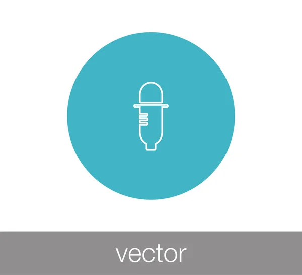 Cuentagotas icono plano — Vector de stock
