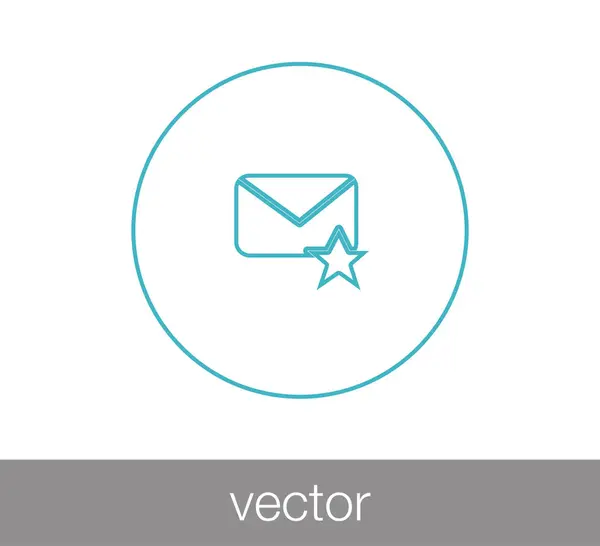 Icono de correo electrónico favorito — Archivo Imágenes Vectoriales