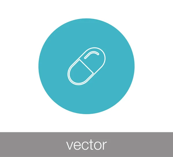 Pilule icône plate — Image vectorielle