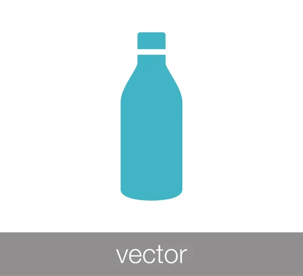 Ícone plano da garrafa — Vetor de Stock