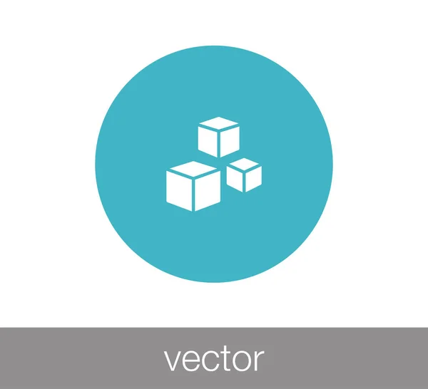 Kostky ploché ikony — Stockový vektor