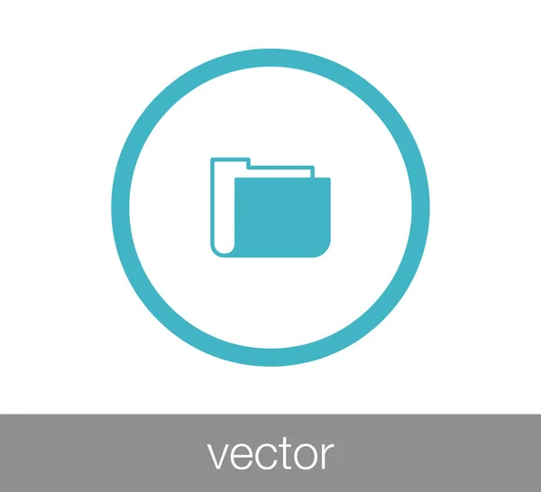 Carpeta icono plano — Vector de stock