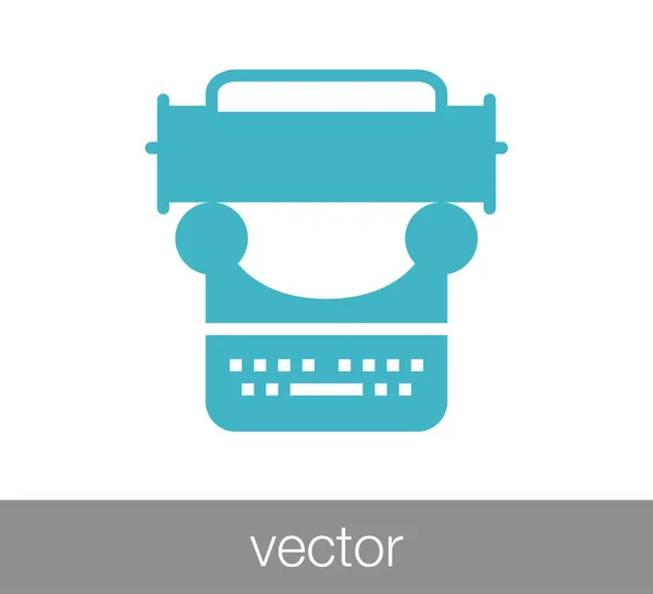 Ícone de máquina de escrever vintage — Vetor de Stock