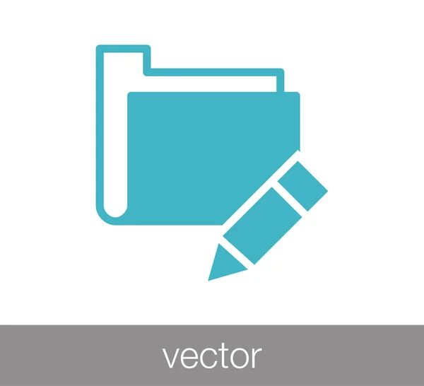 Carpeta icono plano — Vector de stock