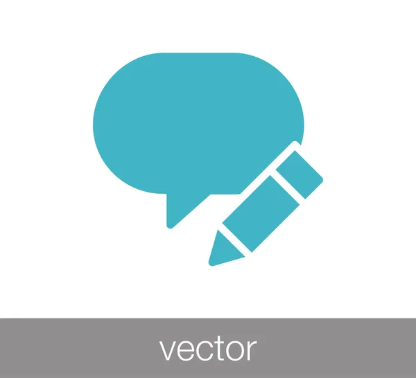 Chat Comentario icono — Vector de stock