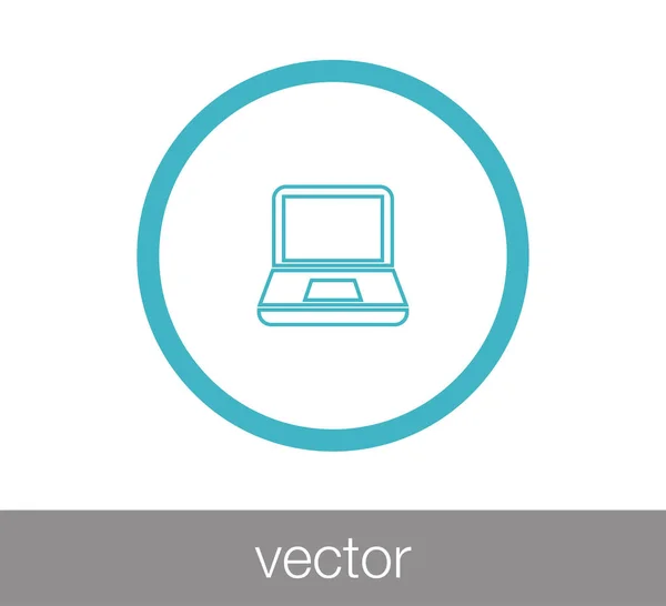 Icône web ordinateur portable — Image vectorielle