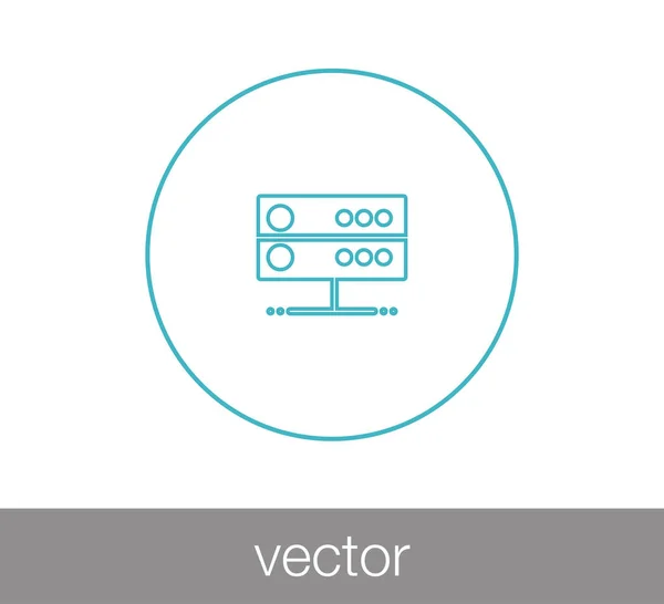 Server-ikonen illustration. — Stock vektor
