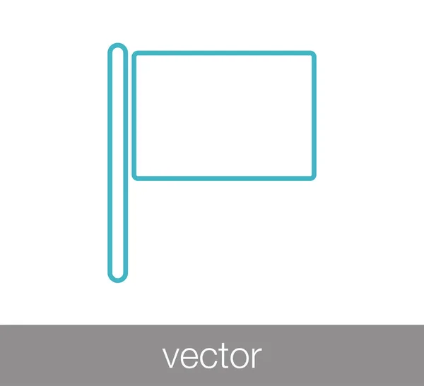 Bandera icono web . — Vector de stock