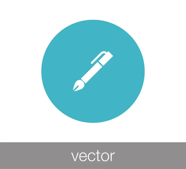 Lápiz icono plano — Vector de stock