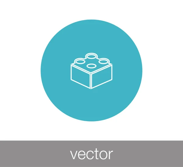 Módulo icono de ladrillo — Vector de stock