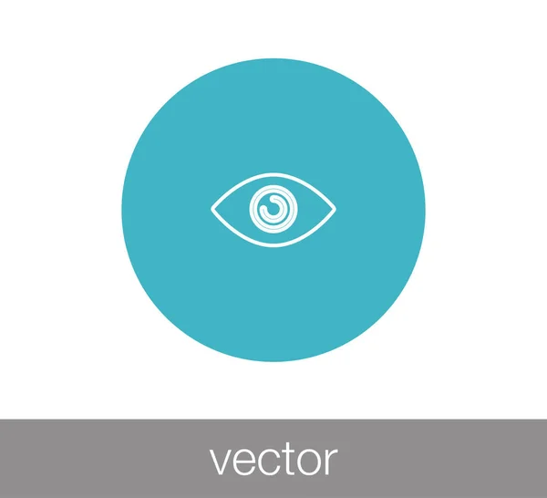 Icono plano de ojo . — Vector de stock
