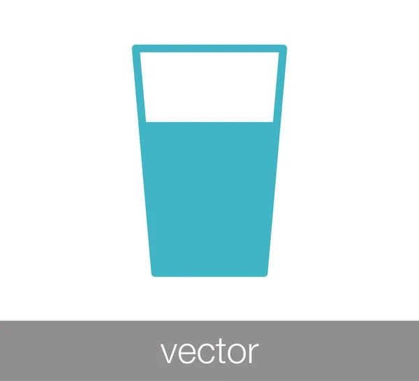 Icono de vaso de agua — Vector de stock