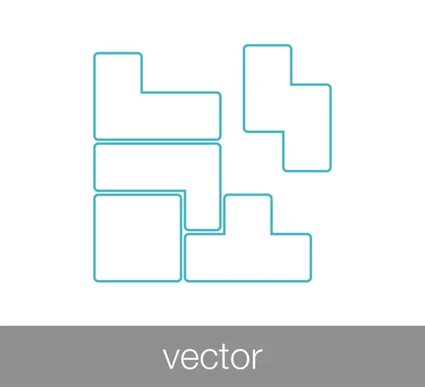 Tetris-Spielikone. — Stockvektor