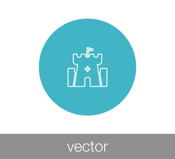 Icono del castillo medieval — Vector de stock