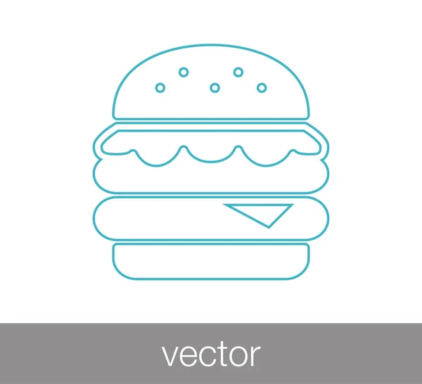 Burger Icona piatta — Vettoriale Stock
