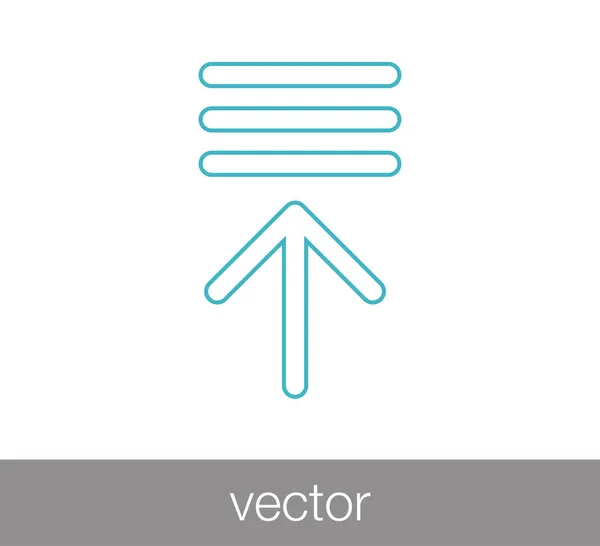 Subir icono con flecha hacia arriba — Vector de stock