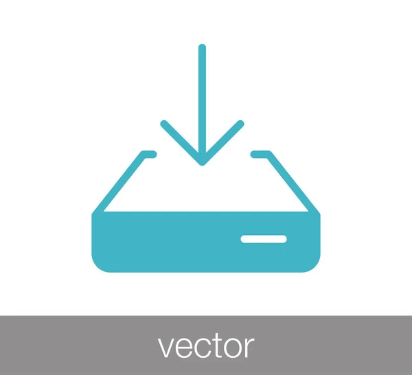 Icône de symbole de téléchargement — Image vectorielle