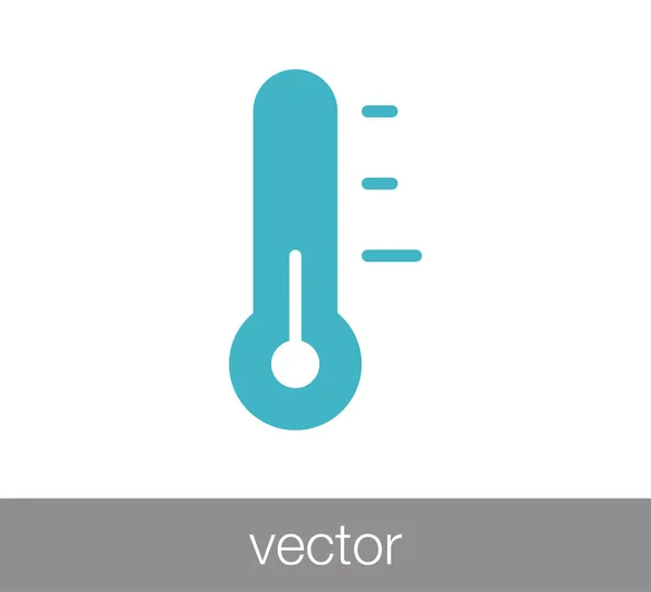 Termometro icona piatta — Vettoriale Stock