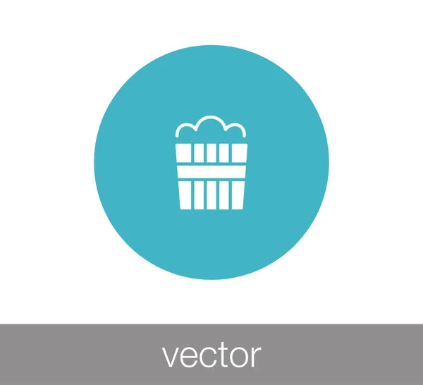 Popcorn flat icon — Stock Vector