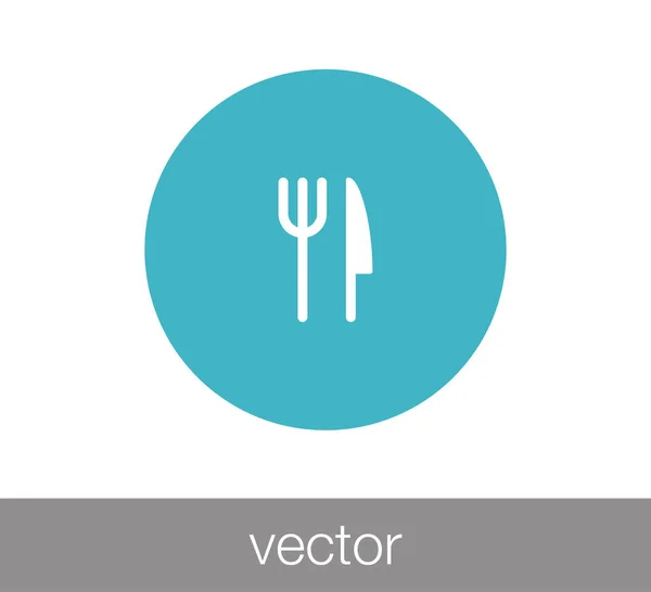 Vidlice a ikona nože — Stockový vektor