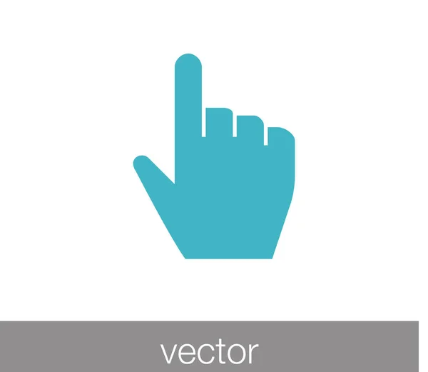 Tryk på gestus ikon – Stock-vektor