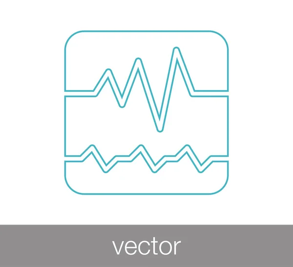 Herzschlag-Web-Ikone. — Stockvektor