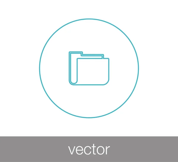 Carpeta icono plano — Vector de stock