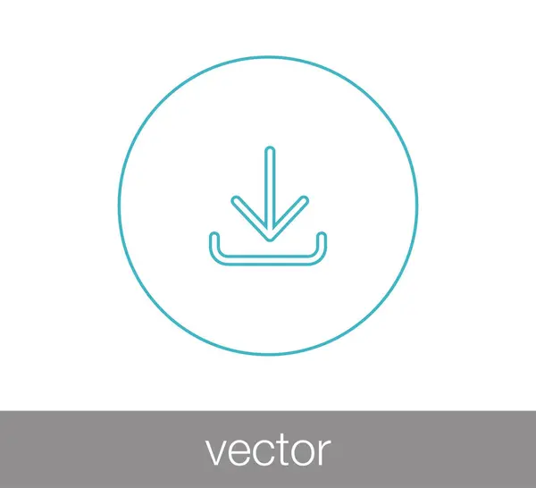 Icono de símbolo de descarga — Archivo Imágenes Vectoriales