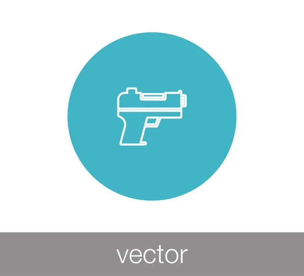 Плоская икона пистолета — стоковый вектор