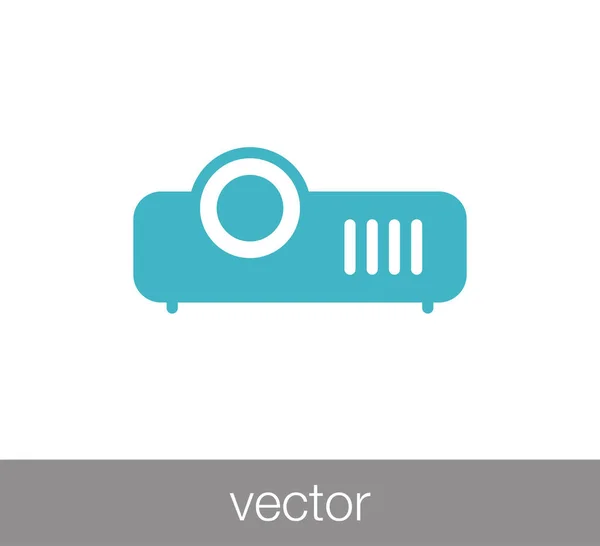 Плоская икона проектора — стоковый вектор