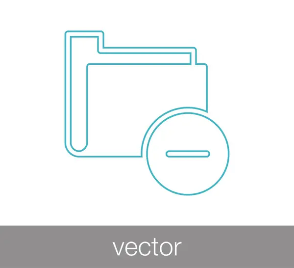 Dossier icône plate — Image vectorielle