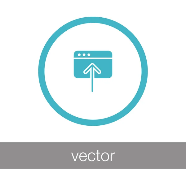 Icono de ventana. Icono de programación — Vector de stock